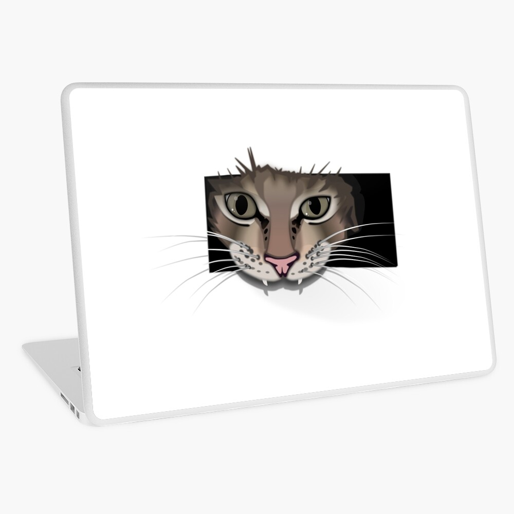 Gray cat laptop netbook cover