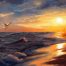 Evening sun and sea by markoze