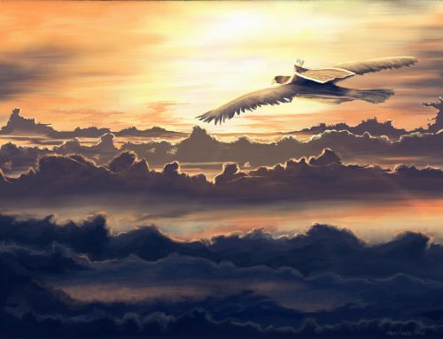 “Above the clouds” painting