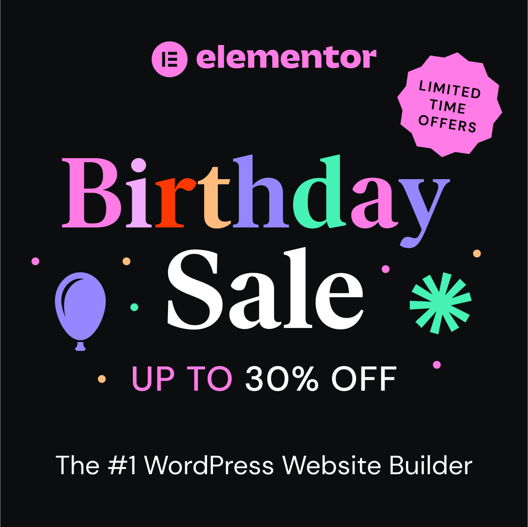Elementor Birthday Sale